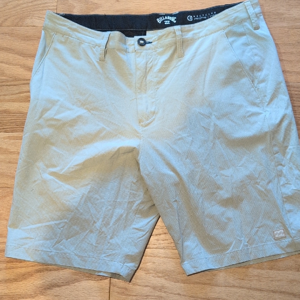 Billabong Men's Sage Green Flat Front Performance Shorts